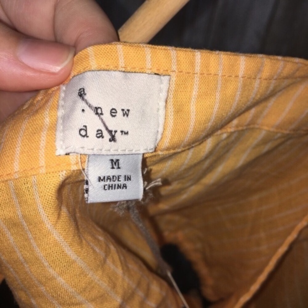 NWT A New Day Linen Blend Orange Crop - Picture 7 of 7